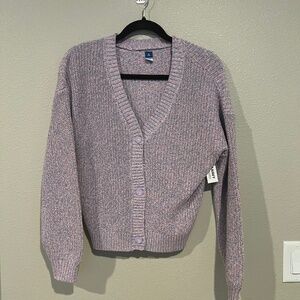 NWT Old Navy Button-Front Cardigan Sweater for Girls Sz XL Color Lavender Aura